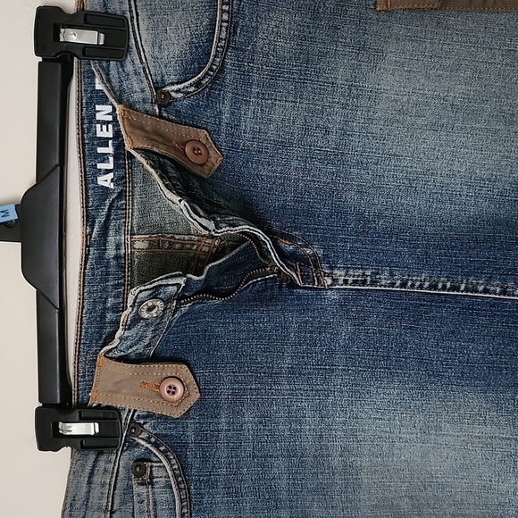 Vtg Allen B denim cargo mini skirt, patched, distressed, women's 28 - Picture 9 of 9